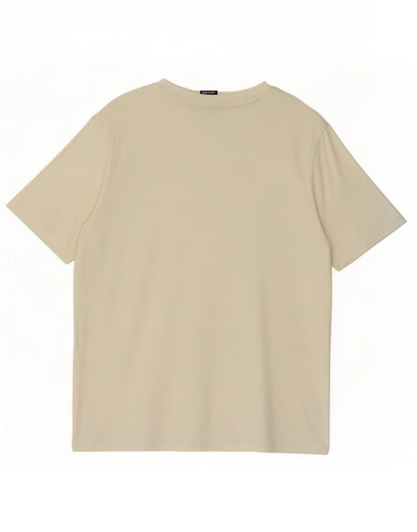 Champion Mens T-Shirt Top XL Off White Cotton