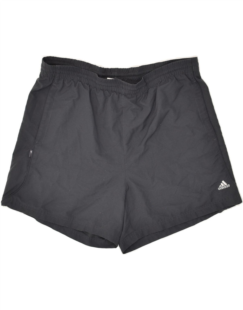 ADIDAS Mens Sport Shorts XL Black Polyester | Vintage Adidas | Thrift | Second-Hand Adidas | Used Clothing | Messina Hembry 