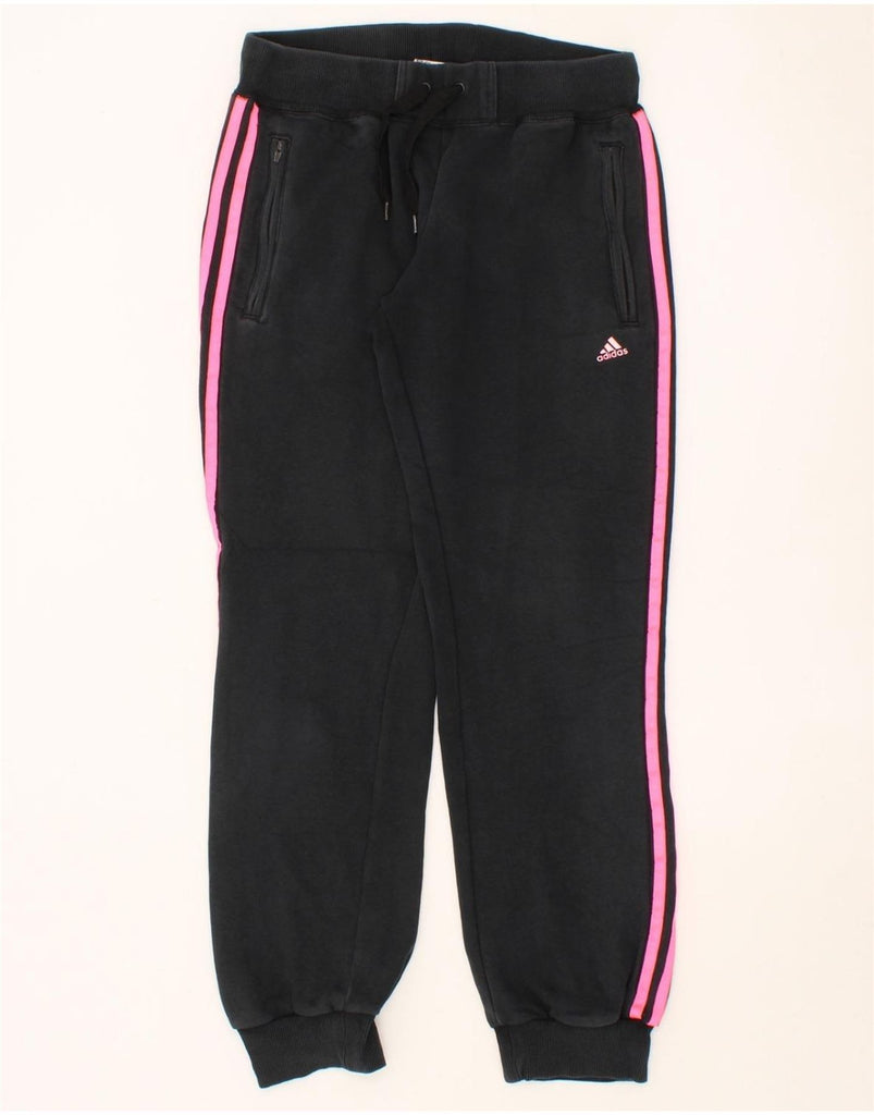 ADIDAS Womens Tracksuit Trousers Joggers UK 8/10 Small  Black Cotton Vintage Adidas and Second-Hand Adidas from Messina Hembry 