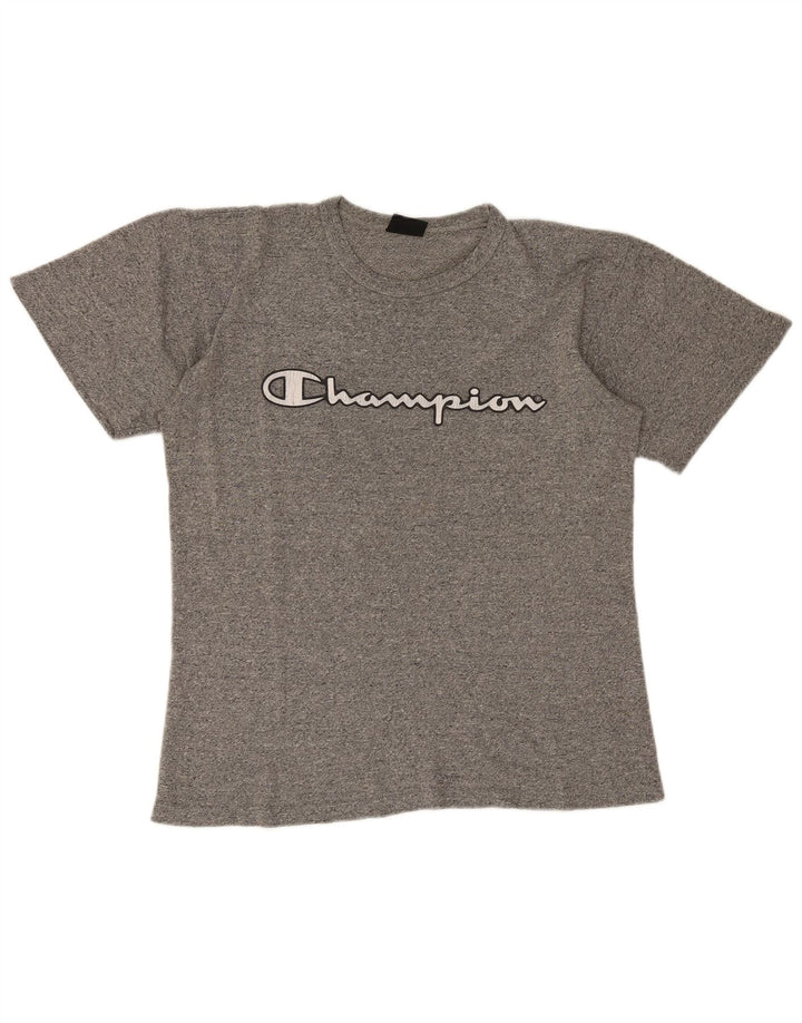 Champion Mens Graphic T-Shirt Top Large Grey Flecked