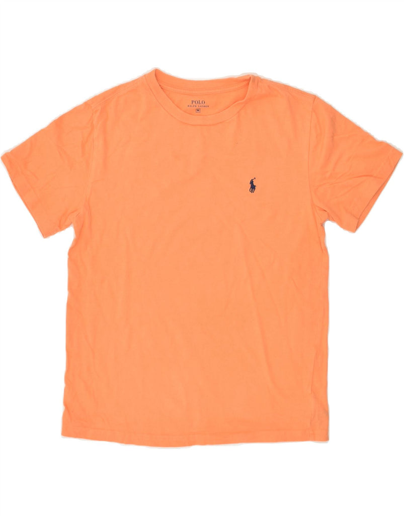 POLO RALPH LAUREN Womens T-Shirt Top UK 12 Medium Orange Cotton | Vintage Polo Ralph Lauren | Thrift | Second-Hand Polo Ralph Lauren | Used Clothing | Messina Hembry 