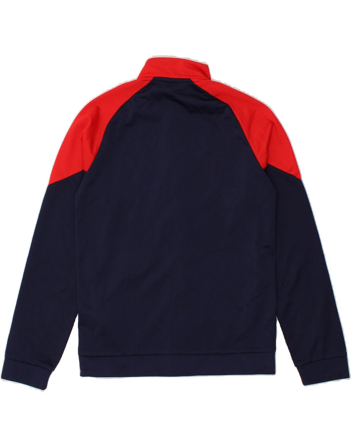 PUMA Boys Graphic Tracksuit Top Jacket 13-14 Years Navy Blue Colourblock Vintage Puma and Second-Hand Puma from Messina Hembry 