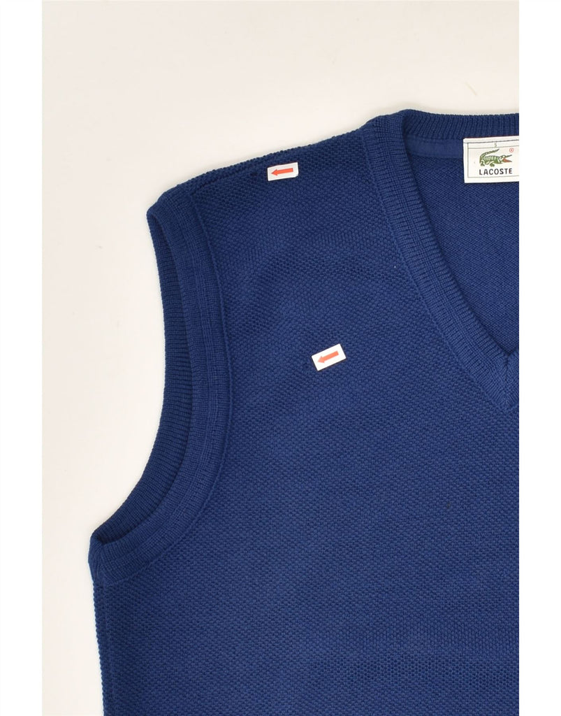 LACOSTE Mens Vest Tank Top Size 5 Large Navy Blue Wool | Vintage Lacoste | Thrift | Second-Hand Lacoste | Used Clothing | Messina Hembry 