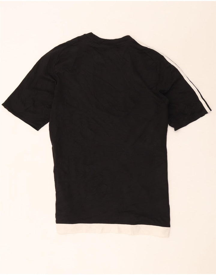 Adidas Mens Climalite T-Shirt Top Medium Black Colourblock Polyester