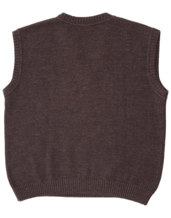 Castello Mens Vest Tank Top EU 50 Medium Grey Polyacrylic