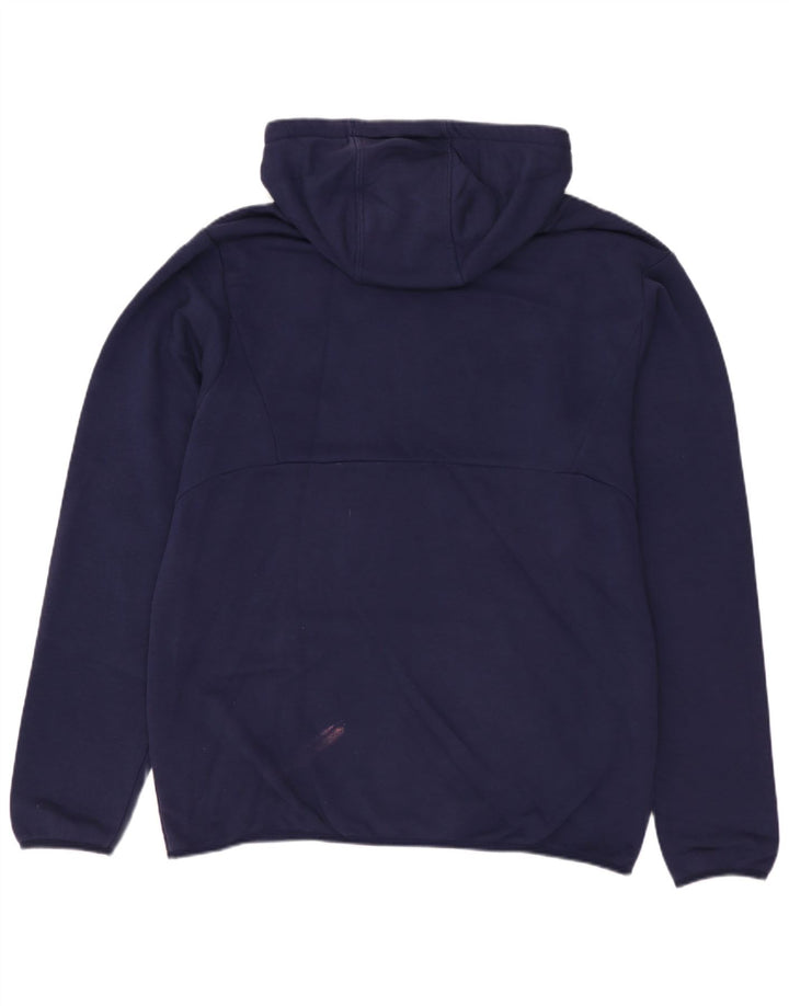 PUMA Mens Hoodie Jumper Small Navy Blue Cotton
