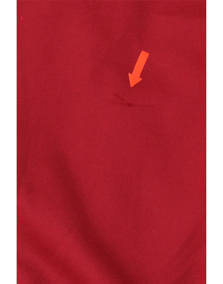 ERREA Mens Zip Hoodie Sweater Large Red Polyester