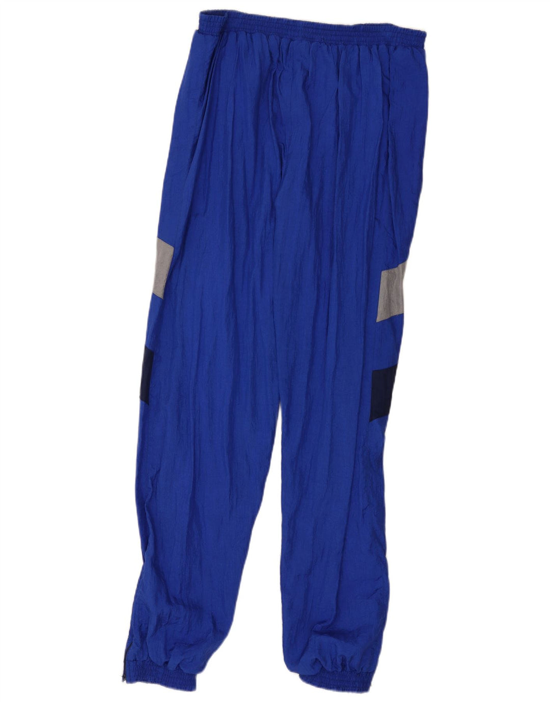 Vintage Mens Tracksuit Trousers Joggers Large  Blue Colourblock Polyamide