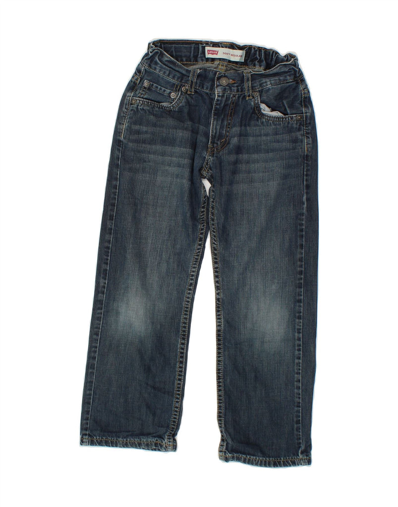 LEVI'S Boys 505 Straight Jeans 7-8 Years W24 L22 Blue Cotton Vintage Levi's and Second-Hand Levi's from Messina Hembry 