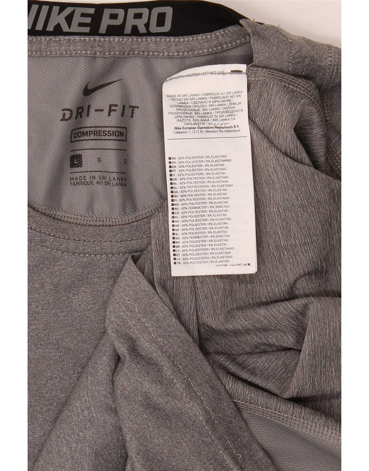 Nike Mens Dri Fit T-Shirt Top Large Grey Polyester