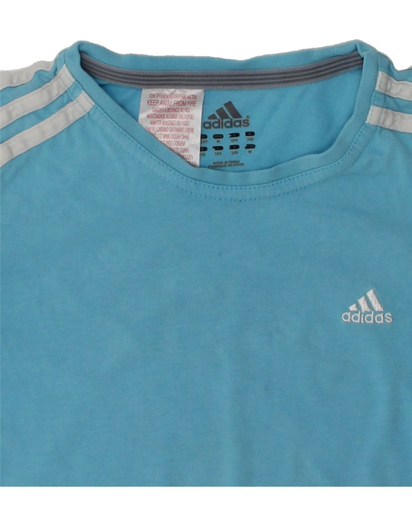 ADIDAS Boys T-Shirt Top 9-10 Years Blue Cotton | Vintage Adidas | Thrift | Second-Hand Adidas | Used Clothing | Messina Hembry 