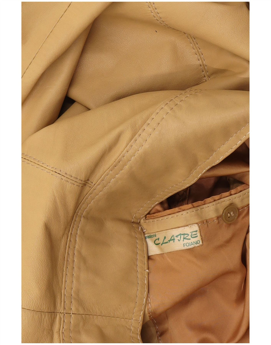 Vintage Womens Bomber Jacket UK 10 Small Beige