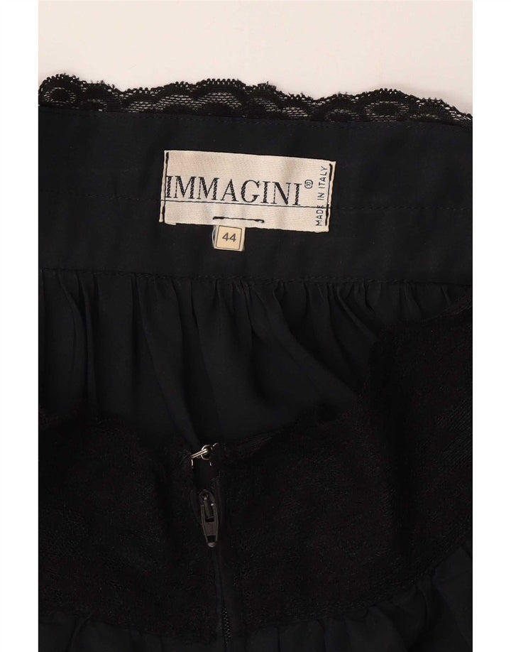 Immagini Womens Flared Skirt IT 44 Medium W34 Black