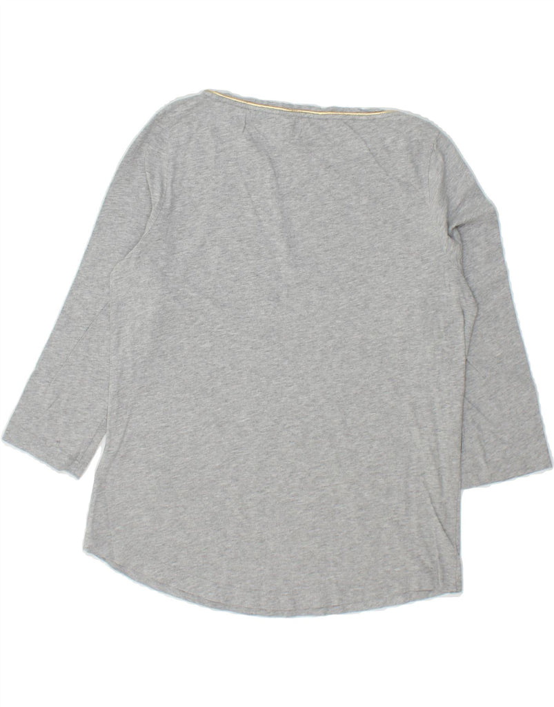 TOMMY HILFIGER Womens Top 3/4 Sleeve UK 14 Medium Grey Cotton | Vintage Tommy Hilfiger | Thrift | Second-Hand Tommy Hilfiger | Used Clothing | Messina Hembry 