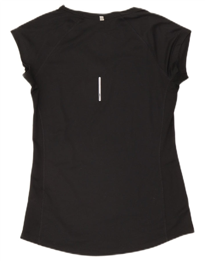 Nike Womens Dri Fit T-Shirt Top UK 8 Small Black Polyester