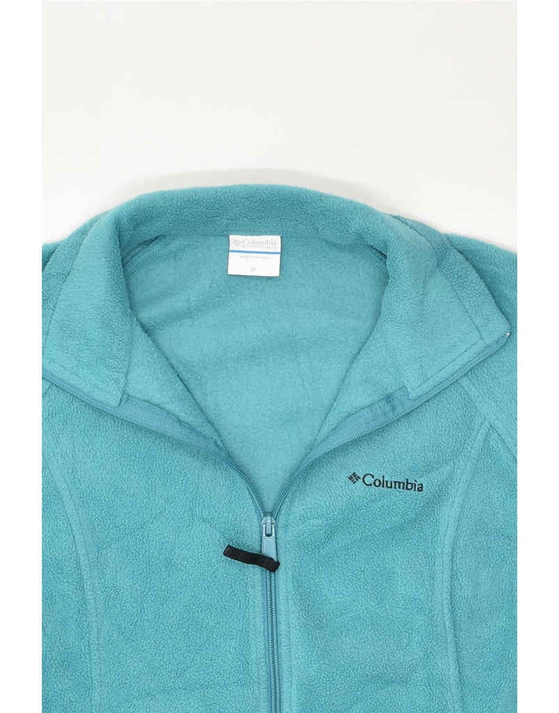 COLUMBIA Womens Fleece Jacket UK 14 Medium Turquoise Polyester | Vintage Columbia | Thrift | Second-Hand Columbia | Used Clothing | Messina Hembry 