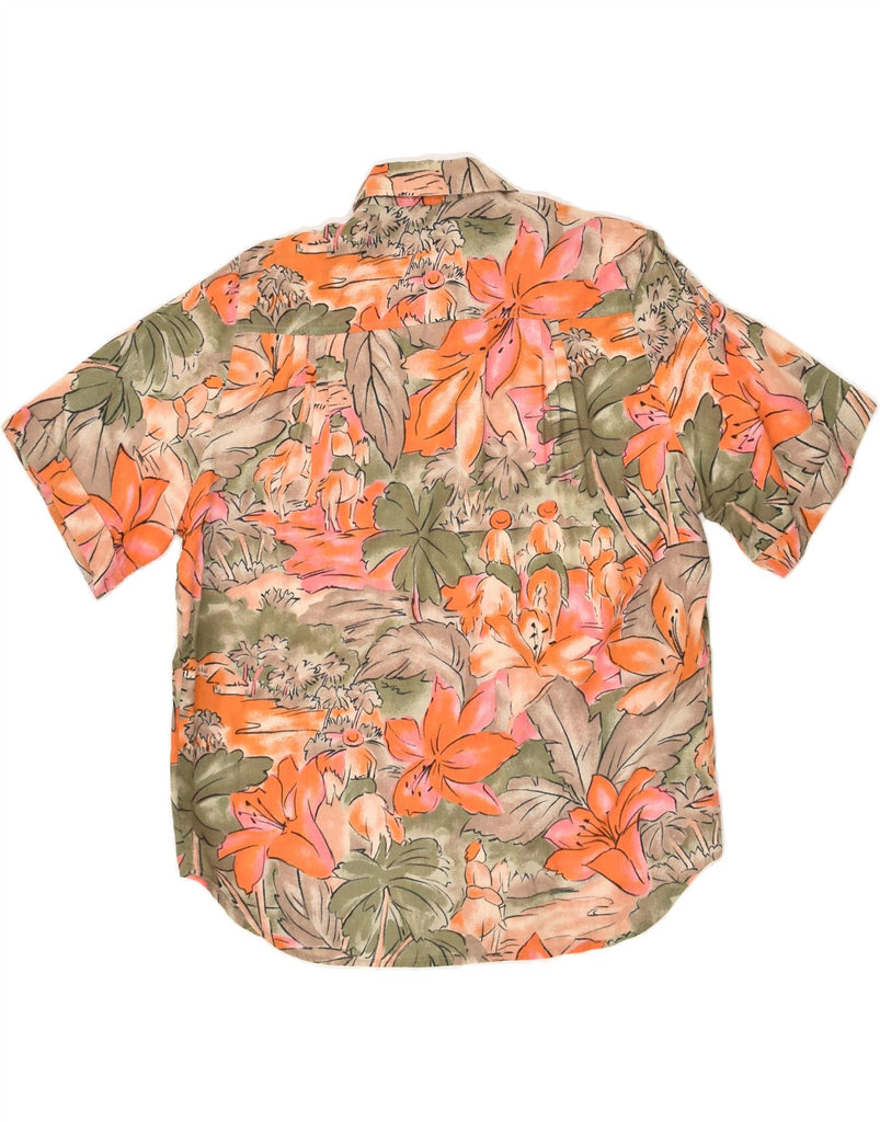 SEIDENSTICKER Mens Short Sleeve Shirt Size 38 Small Multicoloured Floral | Vintage Seidensticker | Thrift | Second-Hand Seidensticker | Used Clothing | Messina Hembry 