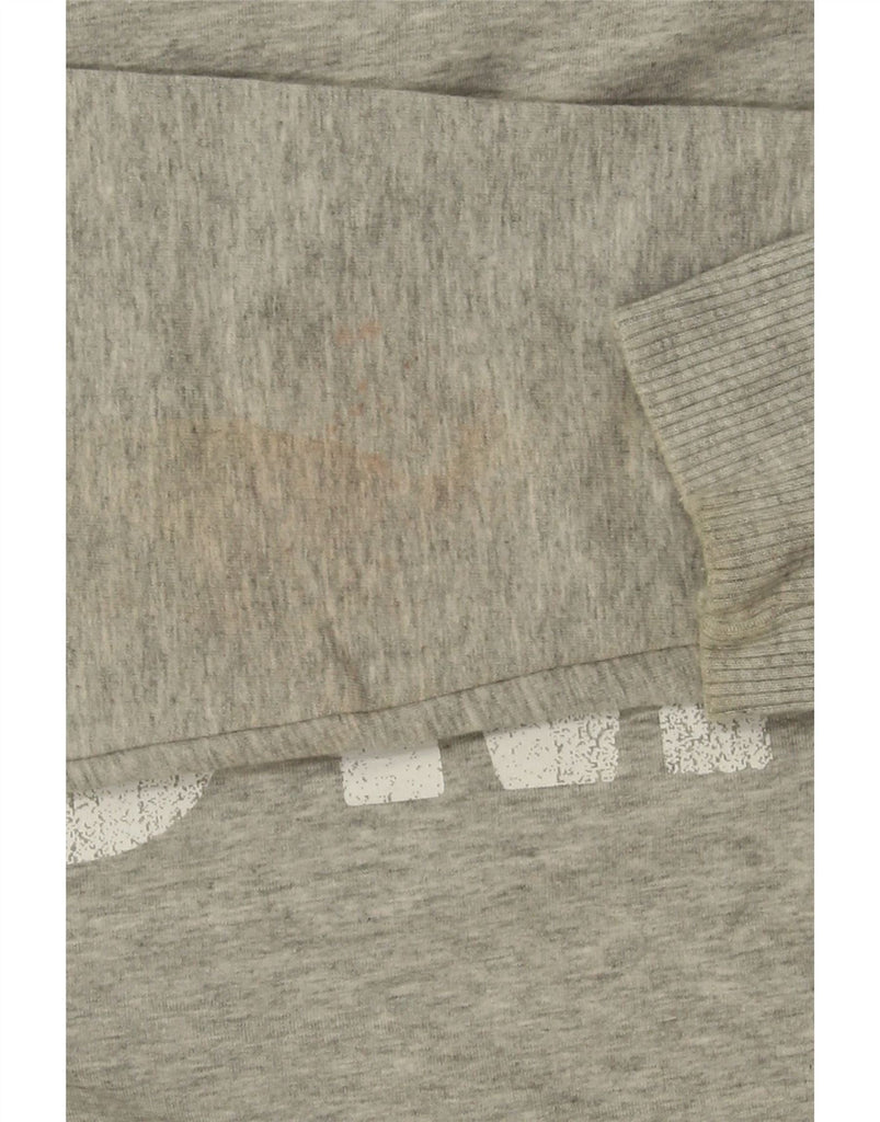 PUMA Womens Graphic Sweatshirt Jumper UK 12 Medium Grey Cotton Vintage Puma and Second-Hand Puma from Messina Hembry 