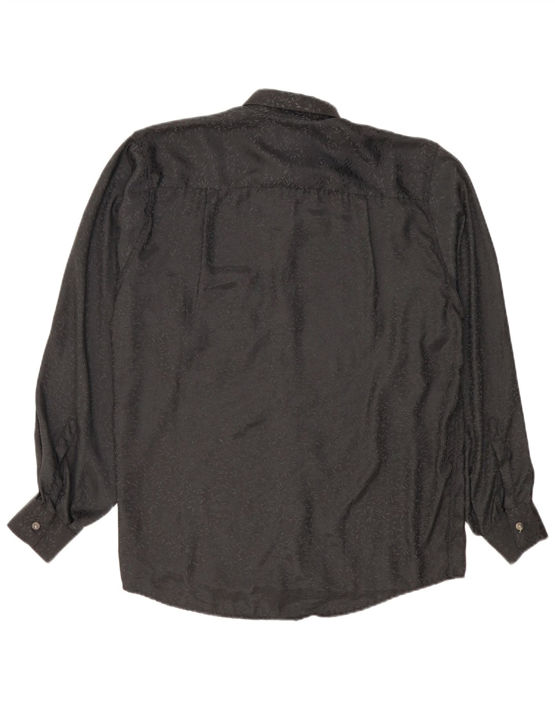 Vintage Mens Shirt Small Black Floral Viscose
