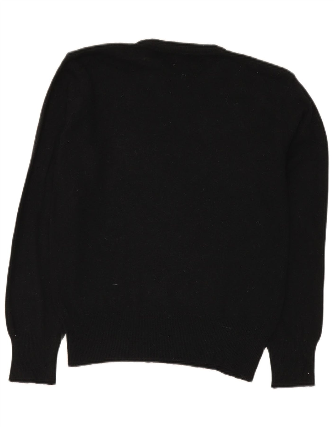 Benetton Womens Crew Neck Jumper Sweater IT 50 XL Black Wool