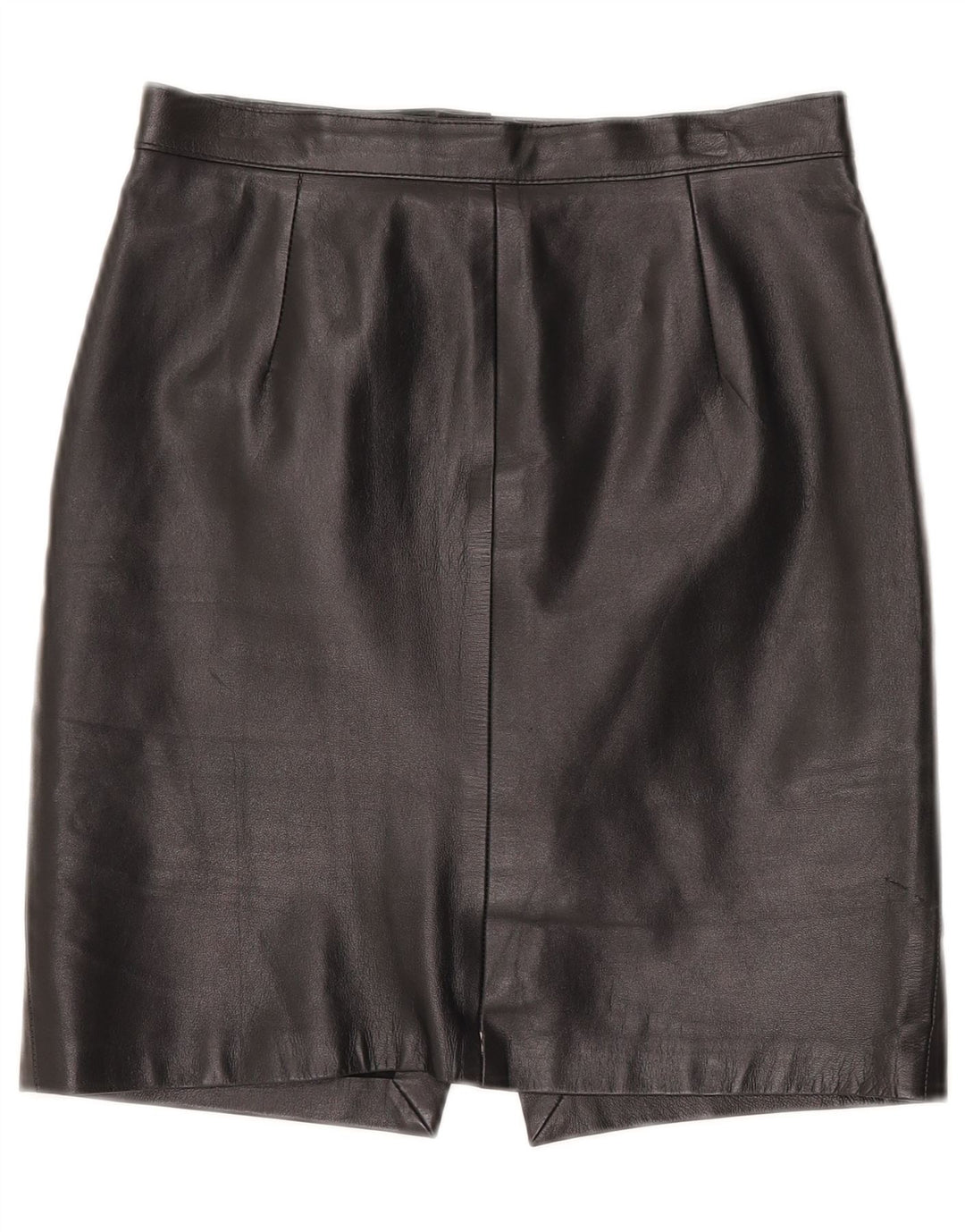 Vintage Womens Mini Leather Skirt W28 Medium Black