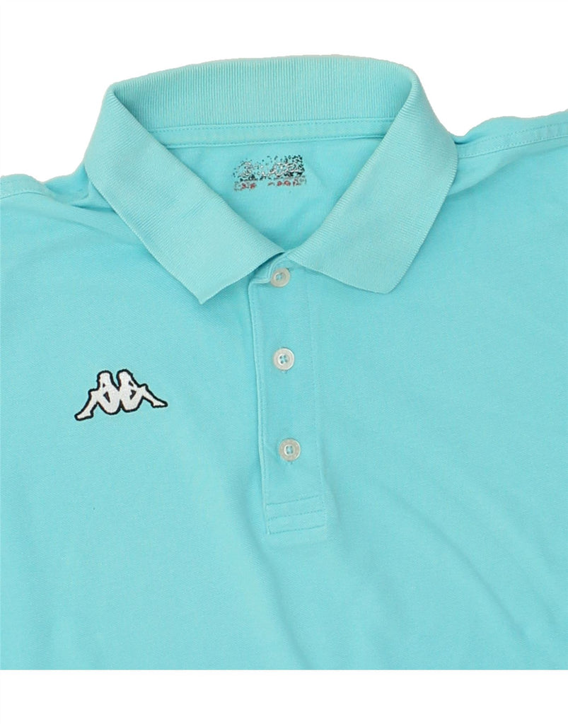 KAPPA Mens Polo Shirt Large Blue | Vintage Kappa | Thrift | Second-Hand Kappa | Used Clothing | Messina Hembry 