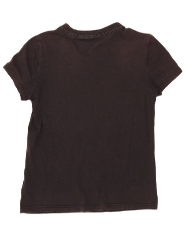 Adidas Womens Graphic T-Shirt Top UK 12/14 Medium Black Cotton