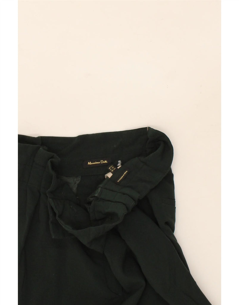 MASSIMO DUTTI Womens High Waist Cropped Trousers EU 34 2XS W25 L24 Green Vintage Massimo Dutti and Second-Hand Massimo Dutti from Messina Hembry 