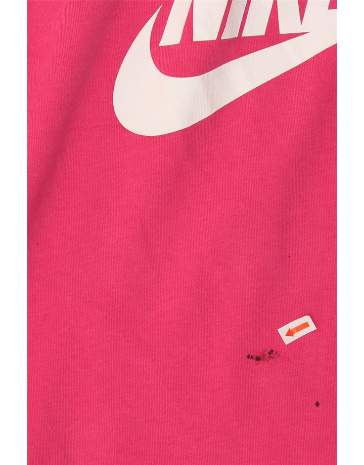 NIKE Womens Oversized Graphic Sweatshirt Jumper UK 10 Small Pink Cotton Vintage Nike and Second-Hand Nike from Messina Hembry 