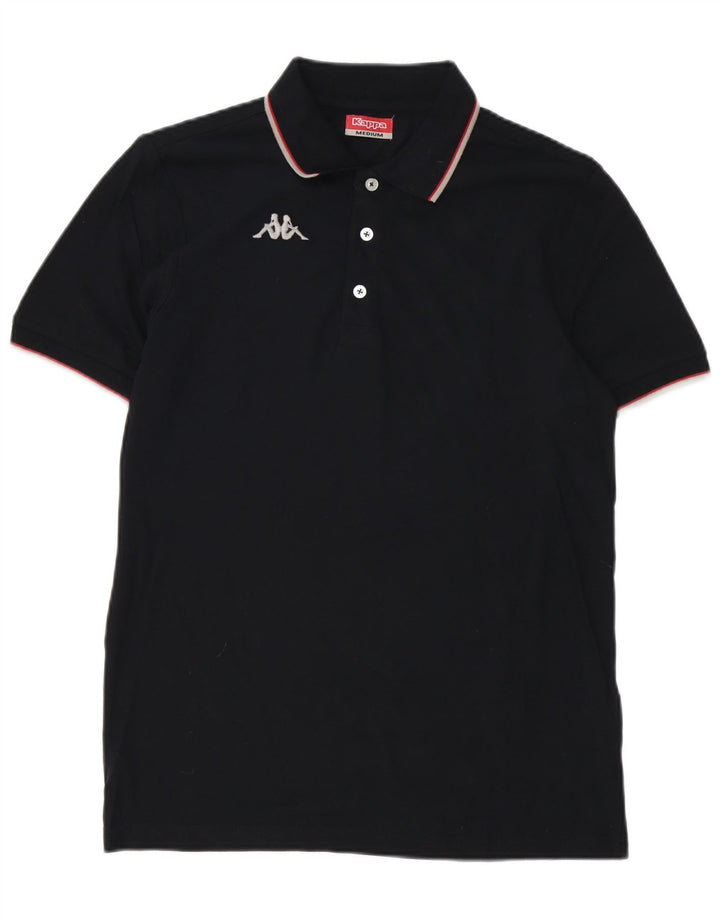 Kappa Mens Polo Shirt Medium Black Cotton
