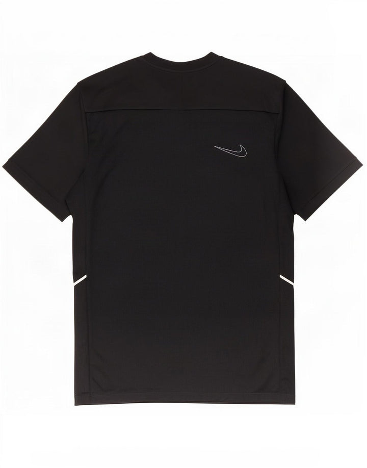 Nike Mens Dri Fit Slim T-Shirt Top Medium Black Polyester