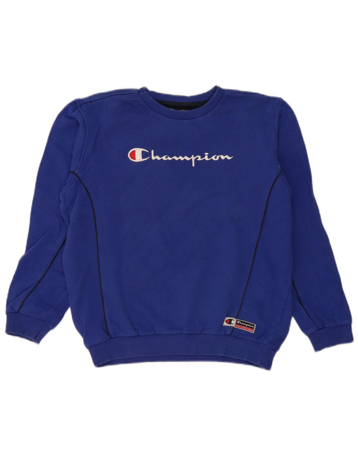 Champion Boys Graphic Sweatshirt Jumper 13-14 Years XL Blue