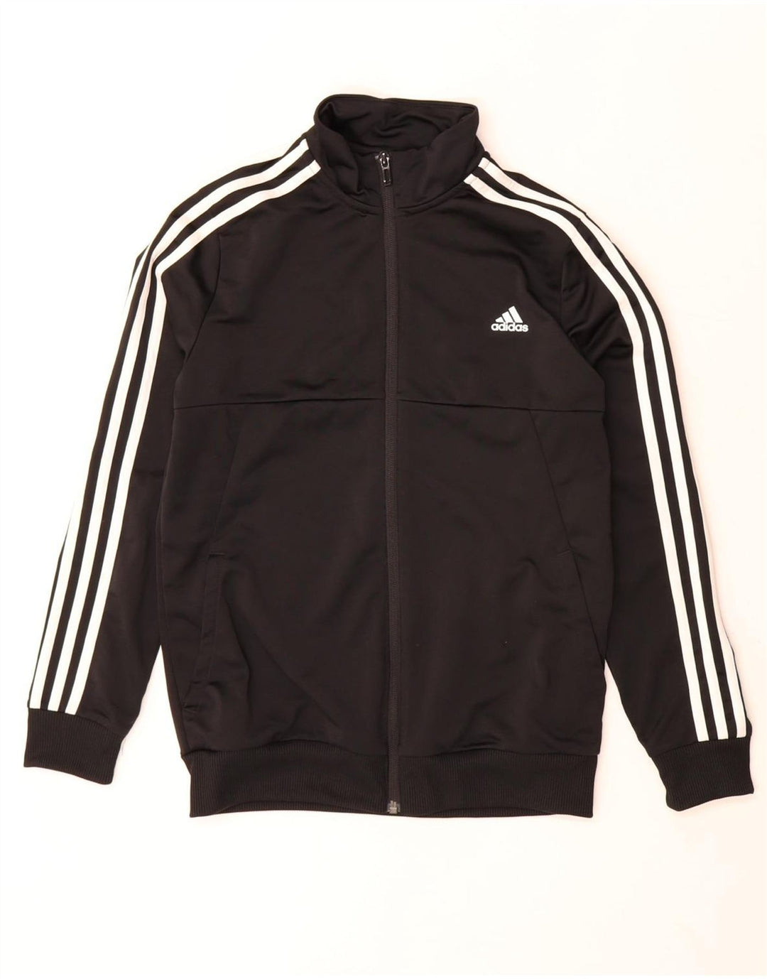 Adidas Boys Climalite Tracksuit Top Jacket 13-14 Years Black Polyester