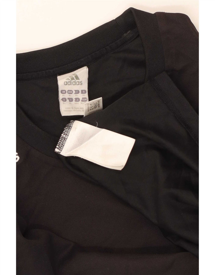 Adidas Mens Climalite T-Shirt Top XL Black Polyester
