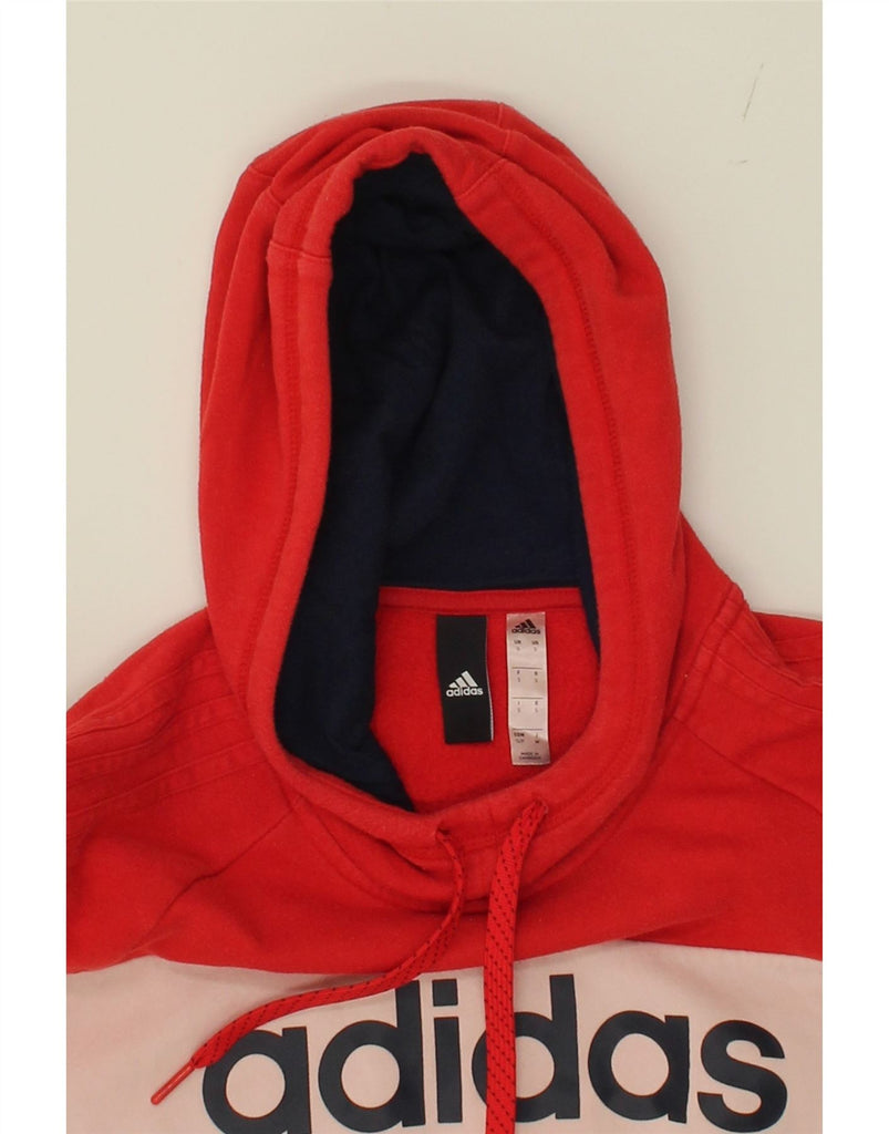 ADIDAS Womens Graphic Hoodie Jumper UK 10 Small Multicoloured Colourblock Vintage Adidas and Second-Hand Adidas from Messina Hembry 