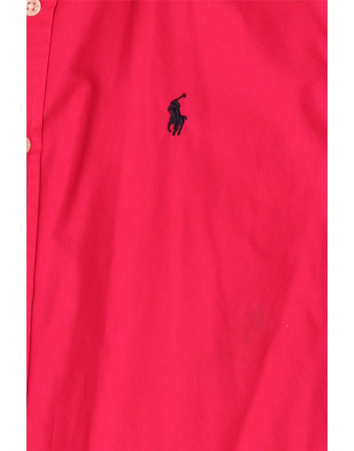 Ralph Lauren Womens Shirt UK 14 Medium Red Cotton