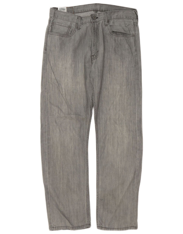 Levi's Mens 505 Straight Jeans W33 L30 Grey Cotton