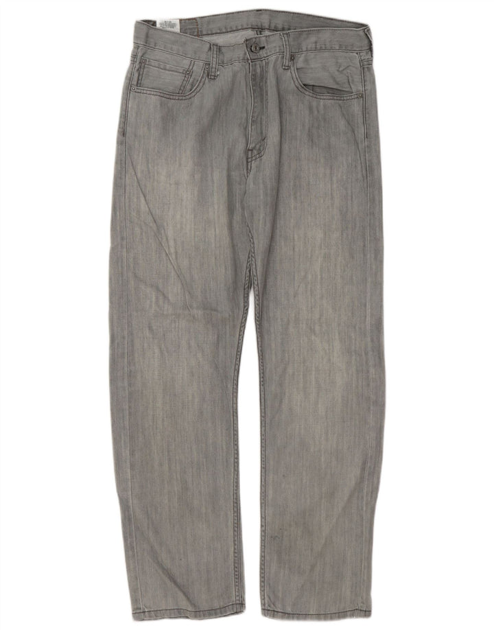 Levi's Mens 505 Straight Jeans W33 L30 Grey Cotton