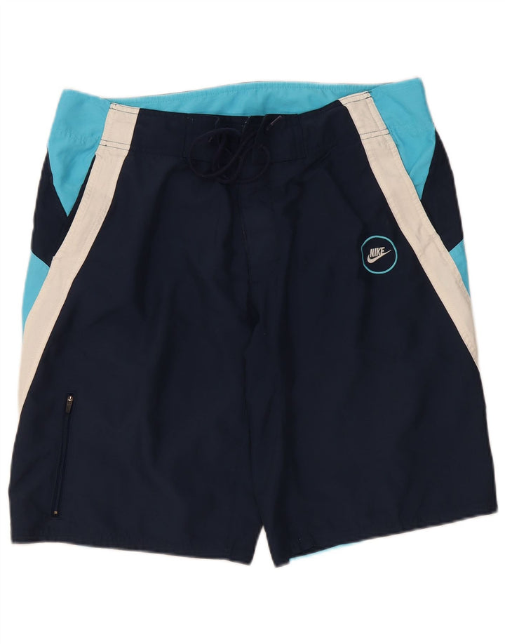 Nike Mens Swimming Shorts Large Navy Blue Colourblock
