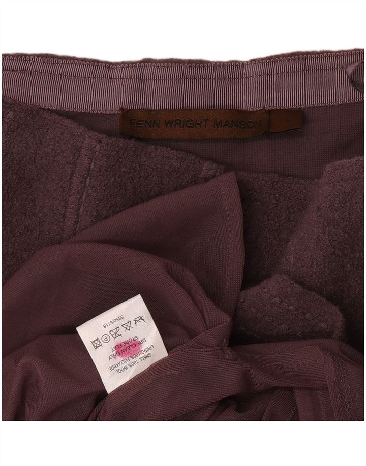Fenn Wright Manson Womens A-Line Skirt Large W30 Purple Wool