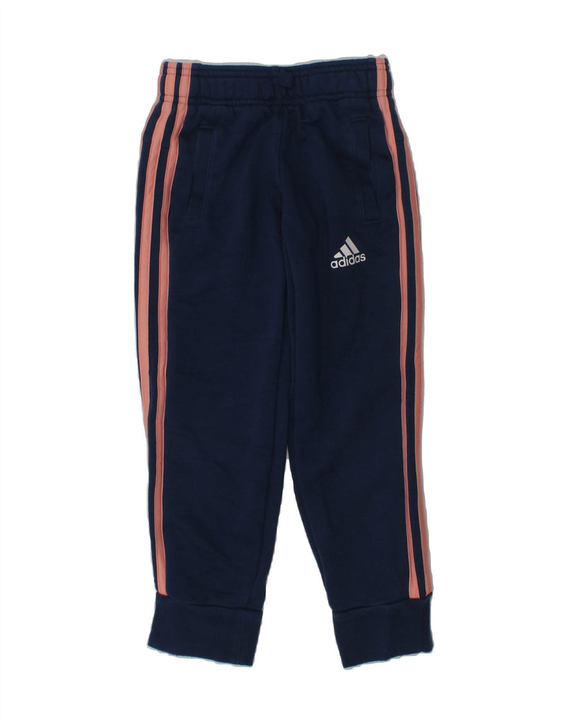 ADIDAS Girls Tracksuit Trousers Joggers 4-5 Years Navy Blue | Vintage Adidas | Thrift | Second-Hand Adidas | Used Clothing | Messina Hembry 