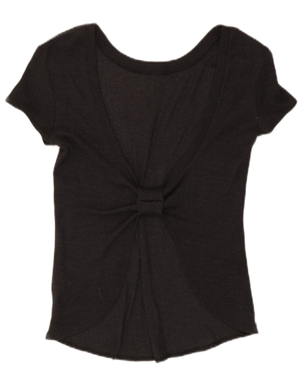ADIDAS Womens Blouse Top IT 40 Small Black