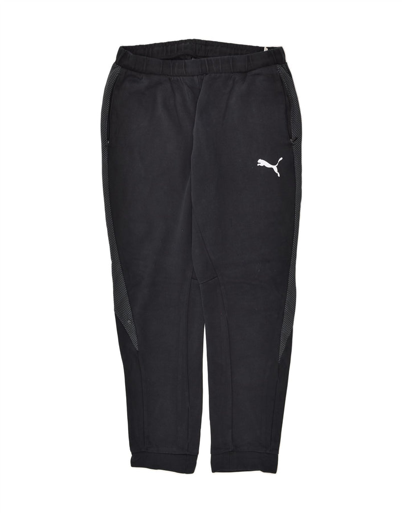 PUMA Mens Tracksuit Trousers Joggers Large Black Cotton | Vintage Puma | Thrift | Second-Hand Puma | Used Clothing | Messina Hembry 