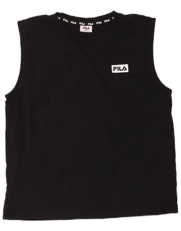 Fila Mens Vest Top 2XL Black Cotton