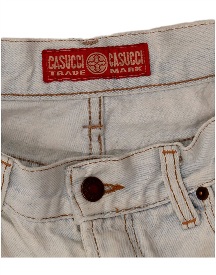 Casucci Mens Graphic Denim Shorts W30 Medium Blue