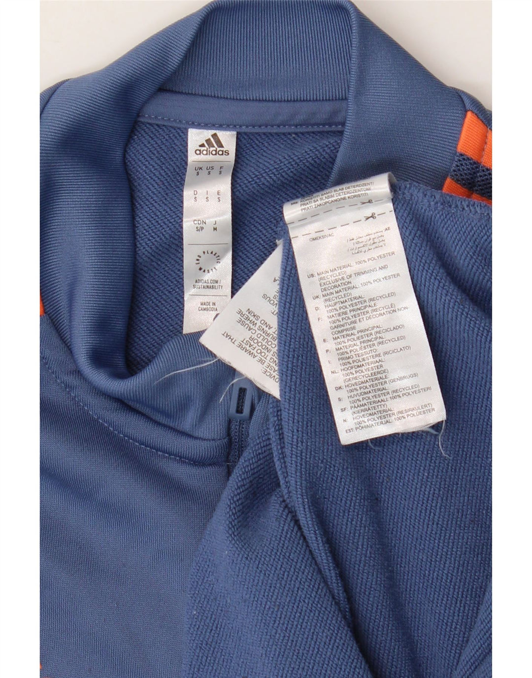 Adidas Mens Manchester United Pullover Tracksuit Top Small Blue Colourblock