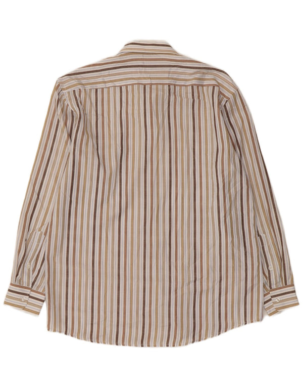 Vintage Mens Shirt Size 16 1/2 42 Large Multicoloured Striped Cotton