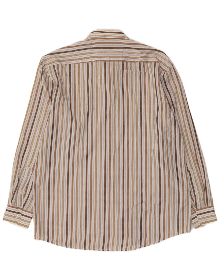 Vintage Mens Shirt Size 16 1/2 42 Large Multicoloured Striped Cotton