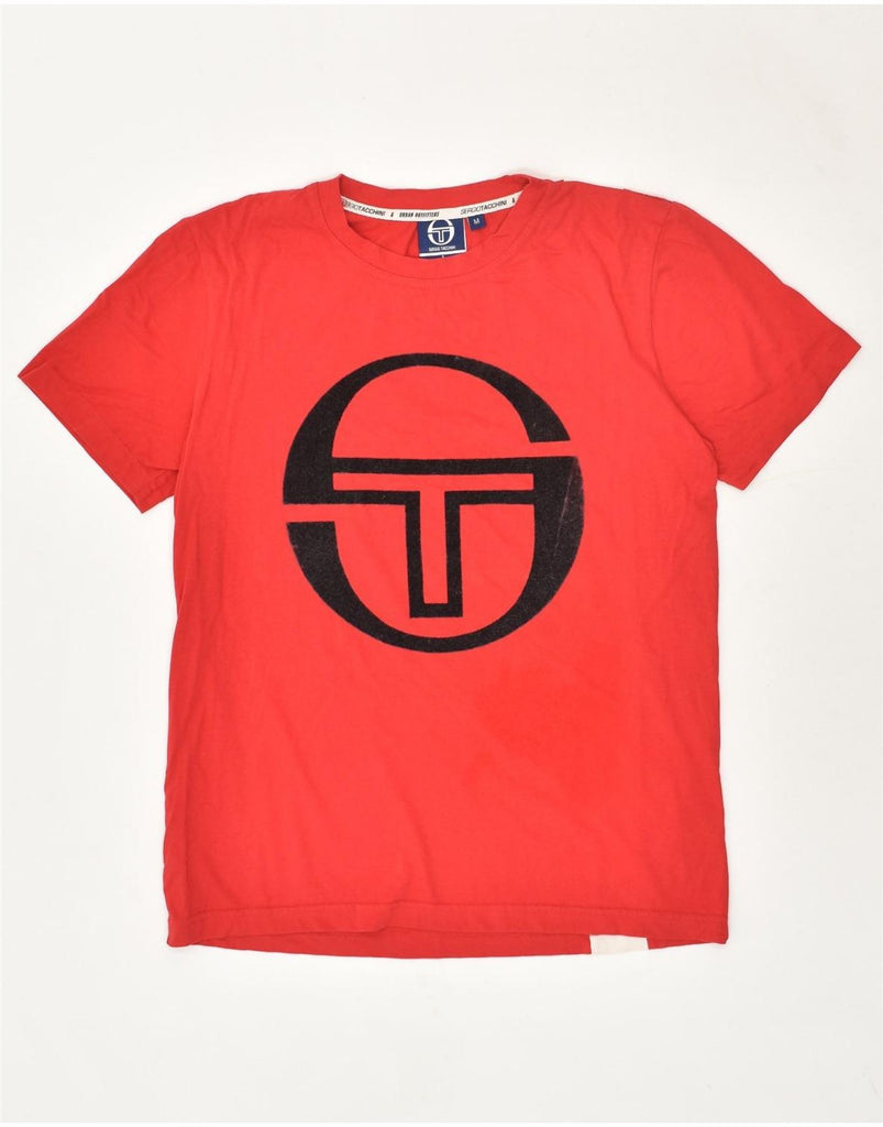 SERGIO TACCHINI Mens Graphic T-Shirt Top Medium Red Cotton | Vintage Sergio Tacchini | Thrift | Second-Hand Sergio Tacchini | Used Clothing | Messina Hembry 