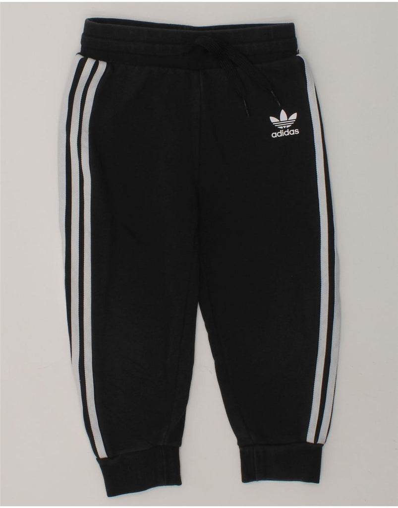 ADIDAS Boys Tracksuit Trousers Joggers 2-3 Years Black Cotton | Vintage Adidas | Thrift | Second-Hand Adidas | Used Clothing | Messina Hembry 